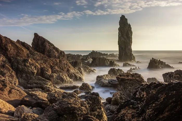 Framed Print : The Bantham Hand sea stack near Bantham in the South Hams of Devon, England. Winter (February) 2025 Framed Print : The Bantham Hand sea stack near Bantham in the South Hams of Devon, England. Winter (February) 2025