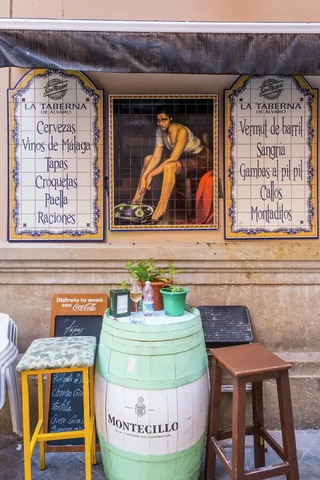Framed Print : Bar / cafe in Malaga City, Andalusia, Spain Framed Print : Bar / cafe in Malaga City, Andalusia, Spain
