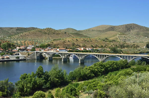 Barca d Alva and the Douro river. Alto Douro, Portugal