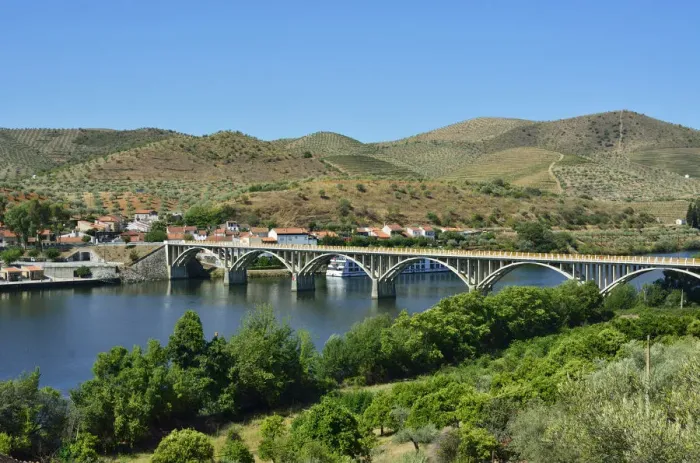 Framed Print : Barca d Alva and the Douro river. Alto Douro, Portugal Framed Print : Barca d Alva and the Douro river. Alto Douro, Portugal