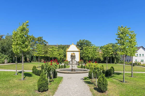 Baroque garden at Freinsheim, Palatinate wine road, Rhineland-Palatinate, Germany