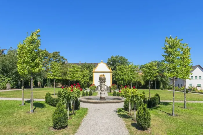 Framed Print : Baroque garden at Freinsheim, Palatinate wine road, Rhineland-Palatinate, Germany Framed Print : Baroque garden at Freinsheim, Palatinate wine road, Rhineland-Palatinate, Germany