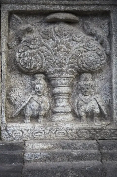 Framed Print : Bas-relief carvings on temple, Prambanan, Java, Indonesia Framed Print : Bas-relief carvings on temple, Prambanan, Java, Indonesia