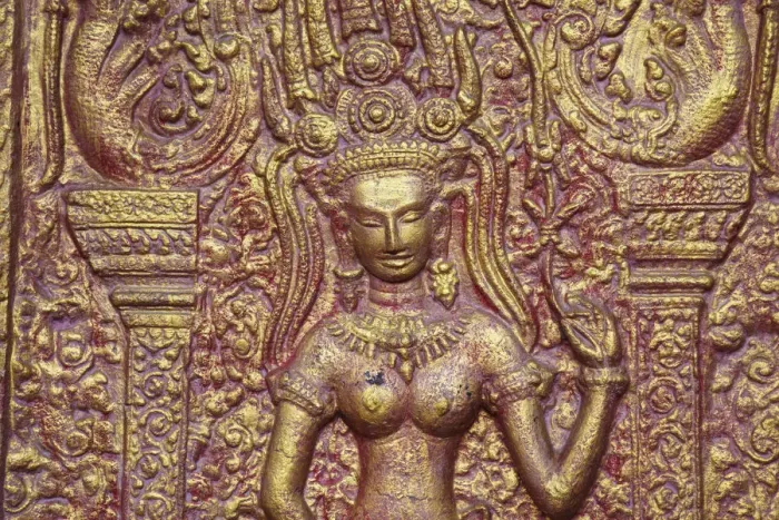 Framed Print : Bas-relief at Wat Phnom, Phnom Penh, Cambodia Framed Print : Bas-relief at Wat Phnom, Phnom Penh, Cambodia