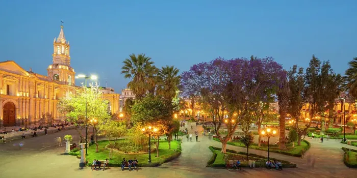 Framed Print : Basilica Cathedral of Arequipa at Plaza de Armas Square at twilight, UNESCO, Arequipa, Arequipa Province, Arequipa Region, Peru Framed Print : Basilica Cathedral of Arequipa at Plaza de Armas Square at twilight, UNESCO, Arequipa, Arequipa Province, Arequipa Region, Peru
