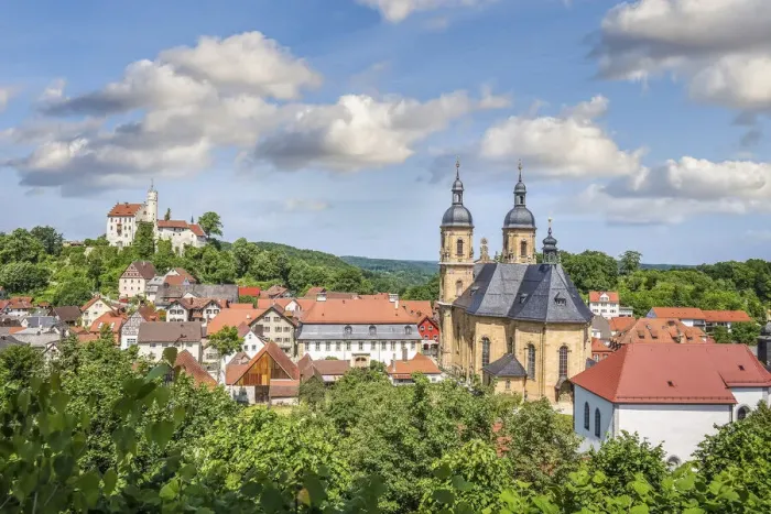 Framed Print : Basilica and Gaossweinstein Castle, Franconian Switzerland, Upper Franconia, Bavaria Framed Print : Basilica and Gaossweinstein Castle, Franconian Switzerland, Upper Franconia, Bavaria