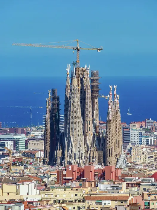 Framed Print : Basilica of Sagrada Familia, elevated view, Barcelona, Catalonia, Spain Framed Print : Basilica of Sagrada Familia, elevated view, Barcelona, Catalonia, Spain