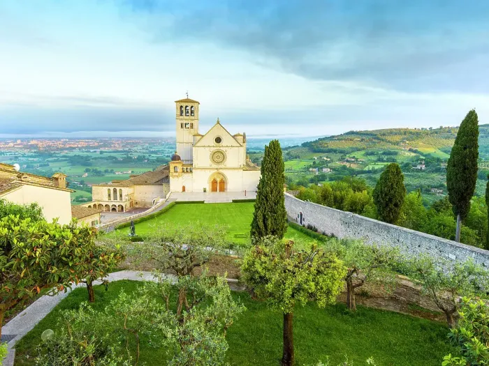 Framed Print : Basilica of San Francesco D'Assisi, St.Francis, UNESO World Heritage Site, Assisi, Perugia, Umbria, Central Italy