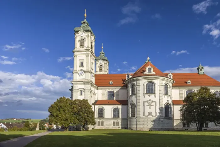 Framed Print : Basilica of St. Alexander and St. Theodor of the Benedictine Abbey of Ottobeuren, Allgaeu