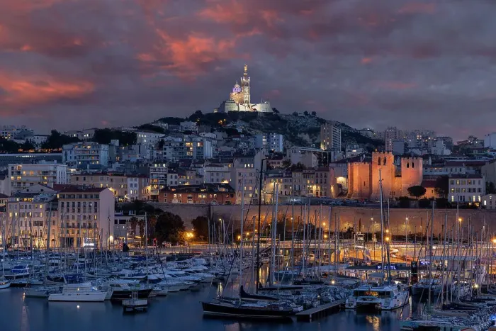 Framed Print : Basilique Notre-Dame de la Garde & Abbaye Saint-Victor, Marseille, old port, Marseille, Provence-Alpes-Cote d'Azur, France Framed Print : Basilique Notre-Dame de la Garde & Abbaye Saint-Victor, Marseille, old port, Marseille, Provence-Alpes-Cote d'Azur, France