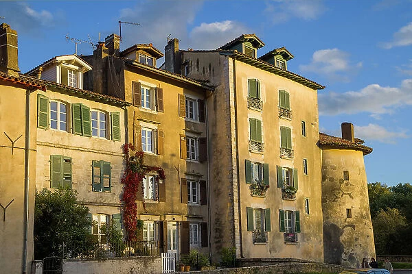 Basque houses, Bayonne, Pyrenees-Atlantiques, Nouvelle Aquitaine, France