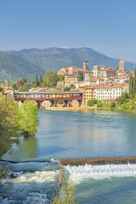 Framed Print : Bassano del Grappa, Vicenza province, Veneto, Italy View of the medieval town of Bassano Framed Print : Bassano del Grappa, Vicenza province, Veneto, Italy View of the medieval town of Bassano