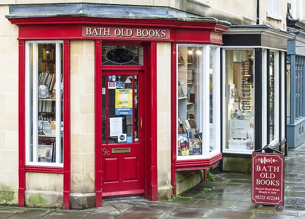 Bath Old Books shop in Margarets Buildings, Bath, Somerset, England