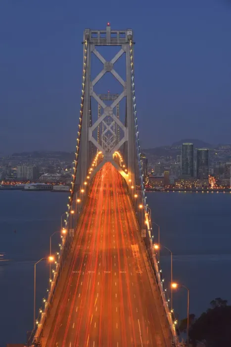 Framed Print : Bay Bridge at dawn, San Francisco, USA