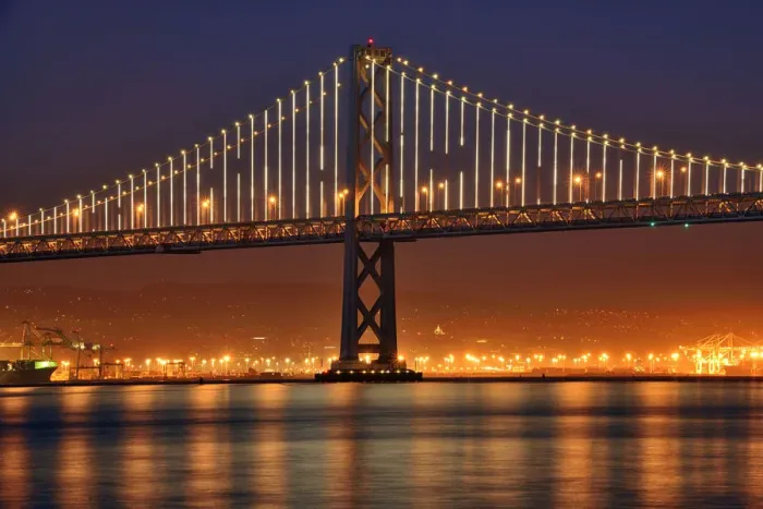 Framed Print : Bay Bridge, San Francisco, California, USA Framed Print : Bay Bridge, San Francisco, California, USA