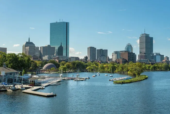 Framed Print : Back Bay from across the Charles River, Boston, Massachusetts, USA Framed Print : Back Bay from across the Charles River, Boston, Massachusetts, USA