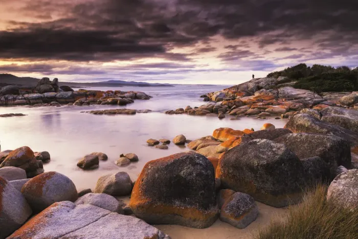 Framed Print : Bay of Fires, Binalong Bay, Tasmania
