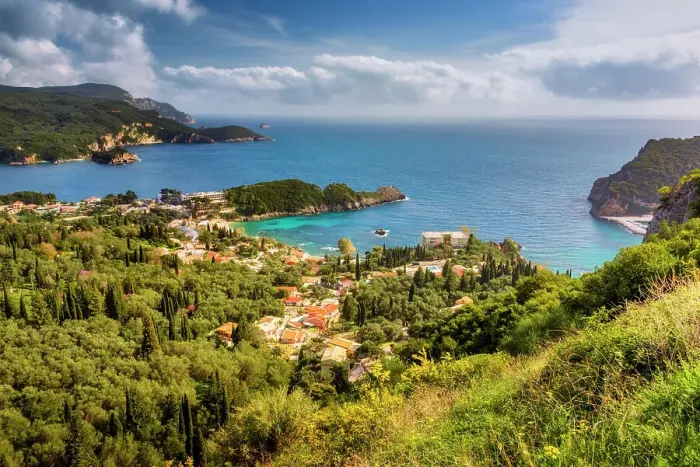 Framed Print : Bay of Paleokastritsa, Corfu Island, Ionian Islands, Greece
