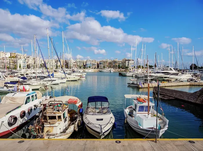 Framed Print : Bay of Zea or Pasalimani, marina, Piraeus, Attica, Greece