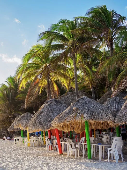 Framed Print : Beach bar at Playa Chen Rio, Cozumel Island, Quintana Roo State, Mexico