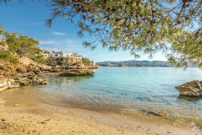 Framed Print : Beach at Calo de ses Llisses, Cala Fornells, Mallorca, Balearic Islands, Spain Framed Print : Beach at Calo de ses Llisses, Cala Fornells, Mallorca, Balearic Islands, Spain