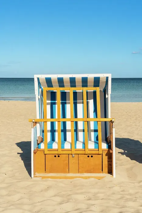 Framed Print : Beach chair on beach, Boltenhagen, Nordwestmecklenburg, Mecklenburg-Western Pomerania, Germany Framed Print : Beach chair on beach, Boltenhagen, Nordwestmecklenburg, Mecklenburg-Western Pomerania, Germany