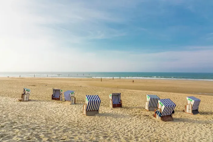 Framed Print : Beach chairs on the northern beach of Norderney, East Frisian Islands, East Frisia, Lower Saxony, Germany Framed Print : Beach chairs on the northern beach of Norderney, East Frisian Islands, East Frisia, Lower Saxony, Germany
