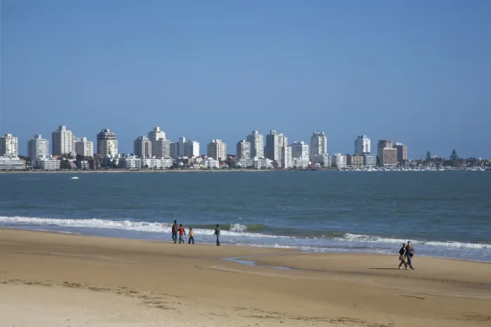 Framed Print : Beach and hotels, Punta del Este, Uruguay Framed Print : Beach and hotels, Punta del Este, Uruguay