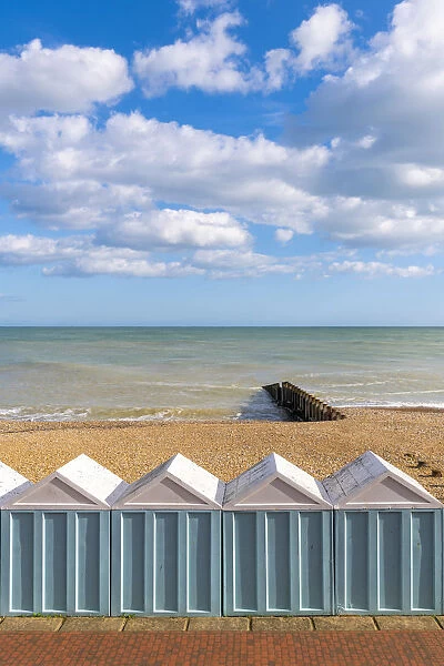 Beach huts, Eastbourne, East Sussex, England, UK