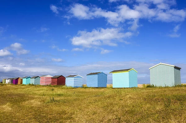 Beach huts at Littlestone, Kent, England