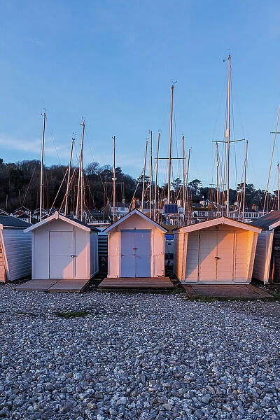 Beach huts, Lyme Regis, Dorset, England, UK