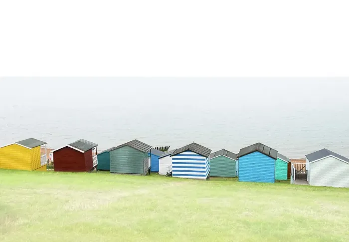 Framed Print : Beach huts on Tankerton beach, near Whitstable, Kent, England Framed Print : Beach huts on Tankerton beach, near Whitstable, Kent, England