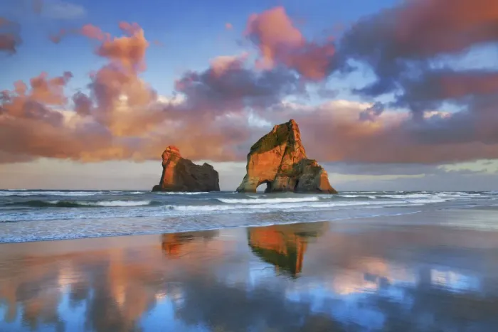 Framed Print : Beach impression Archway Islands - New Zealand, South Island, Tasman, Golden Bay, Puponga Framed Print : Beach impression Archway Islands - New Zealand, South Island, Tasman, Golden Bay, Puponga