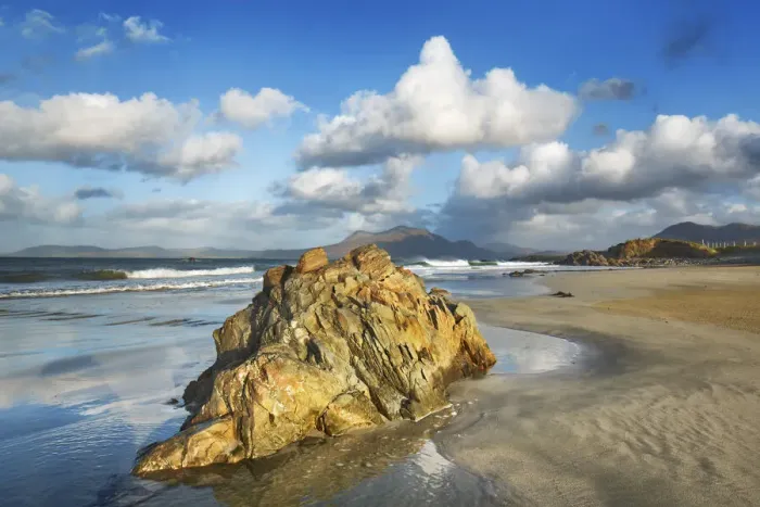 Framed Print : Beach impression with rocks - Ireland, Galway, Tully, Whitestrand Framed Print : Beach impression with rocks - Ireland, Galway, Tully, Whitestrand