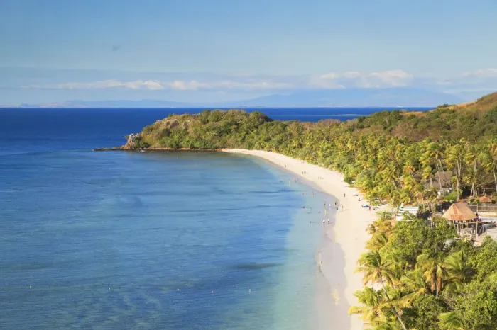 Framed Print : Beach at Mana Island Resort, Mana Island, Mamanuca Islands, Fiji