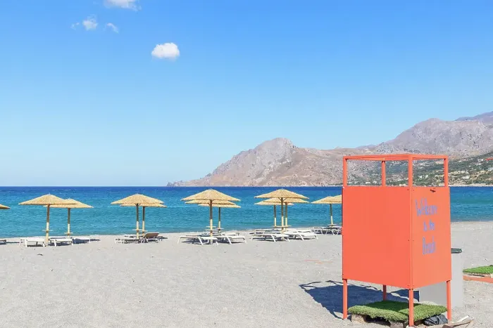 Framed Print : Beach, Plakias, Rethymno, Southern Crete, Crete, Greek Islands, Greece