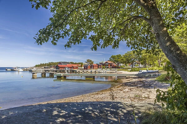 Beach on Sandhamn Island, Stockholm County, Sweden