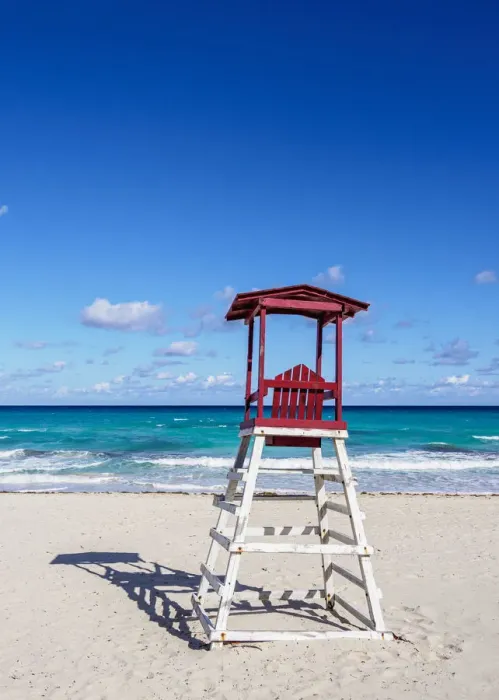 Framed Print : Beach in Varadero, Matanzas Province, Cuba