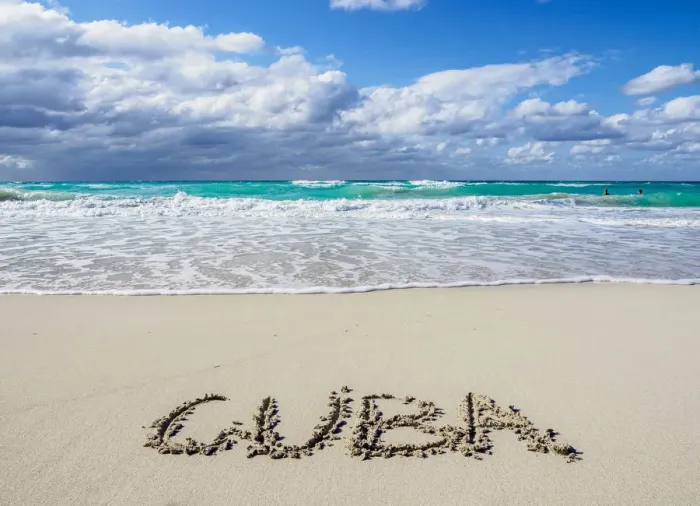 Framed Print : Beach in Varadero, Matanzas Province, Cuba