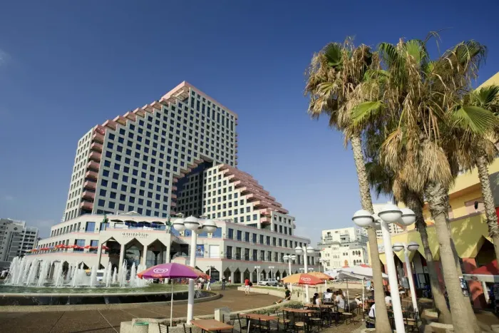 Framed Print : Beachfront Hotels, Tel Aviv, Israel