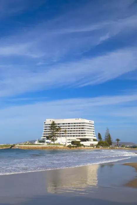 Framed Print : Beacon Island Resort and Hobie Beach, Plettenberg Bay, Western Cape, South Africa