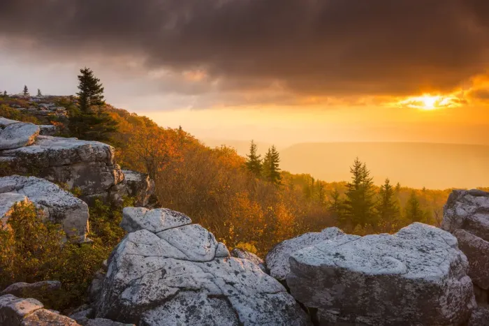 Framed Print : Bear Rocks at Sunrise, Dolly Sods Wilderness, West Virginia, USA Framed Print : Bear Rocks at Sunrise, Dolly Sods Wilderness, West Virginia, USA