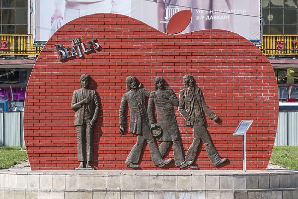 Beatles monument. Ulan Bator, Mongolia