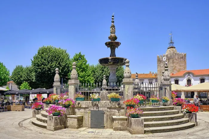 Framed Print : The beautiful 16th century fountain in the historic center of Caminha. Alto Minho, Portugal Framed Print : The beautiful 16th century fountain in the historic center of Caminha. Alto Minho, Portugal