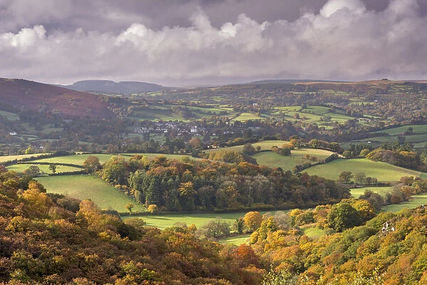 Beautiful autumn colours over the rolling countryside of Dartmoor National Park, Devon