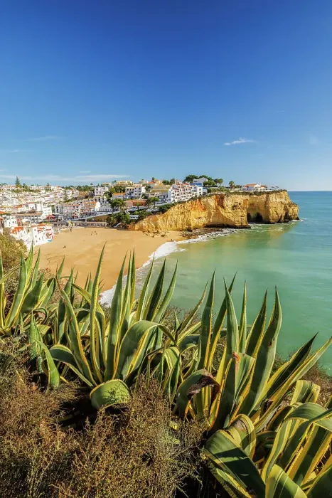 Framed Print : Beautiful beach in Carvoeiro, Algarve, Lagoa, Portugal