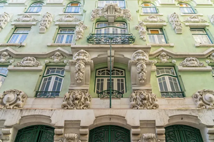 Framed Print : A beautiful building on Rua da Conceicao, Lisbon, Portugal, Europe Framed Print : A beautiful building on Rua da Conceicao, Lisbon, Portugal, Europe