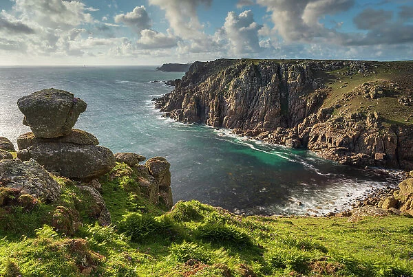 Beautiful coastal scenery at Gwennap Head in Cornwall, England. Spring (May) 2022