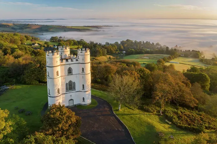 Framed Print : Beautiful morning sunlight on Haldon Belvedere folly (Lawrence Castle) near Exeter, Devon, England. Autumn (October) 2021 Framed Print : Beautiful morning sunlight on Haldon Belvedere folly (Lawrence Castle) near Exeter, Devon, England. Autumn (October) 2021