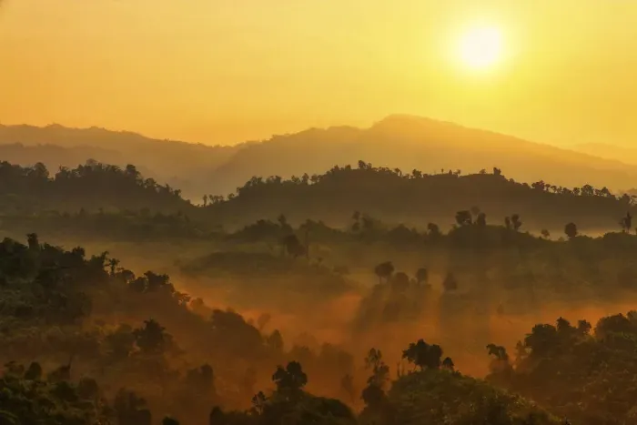 Framed Print : Beautiful sunrise from mountain, Bandarban, Bangladesh Framed Print : Beautiful sunrise from mountain, Bandarban, Bangladesh